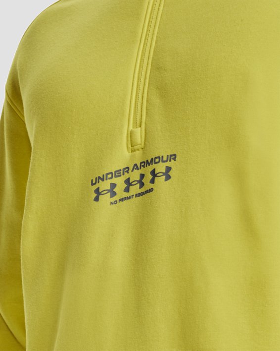 Camiseta con media cremallera UA Run Trail para hombre, Yellow, pdpMainDesktop image number 5